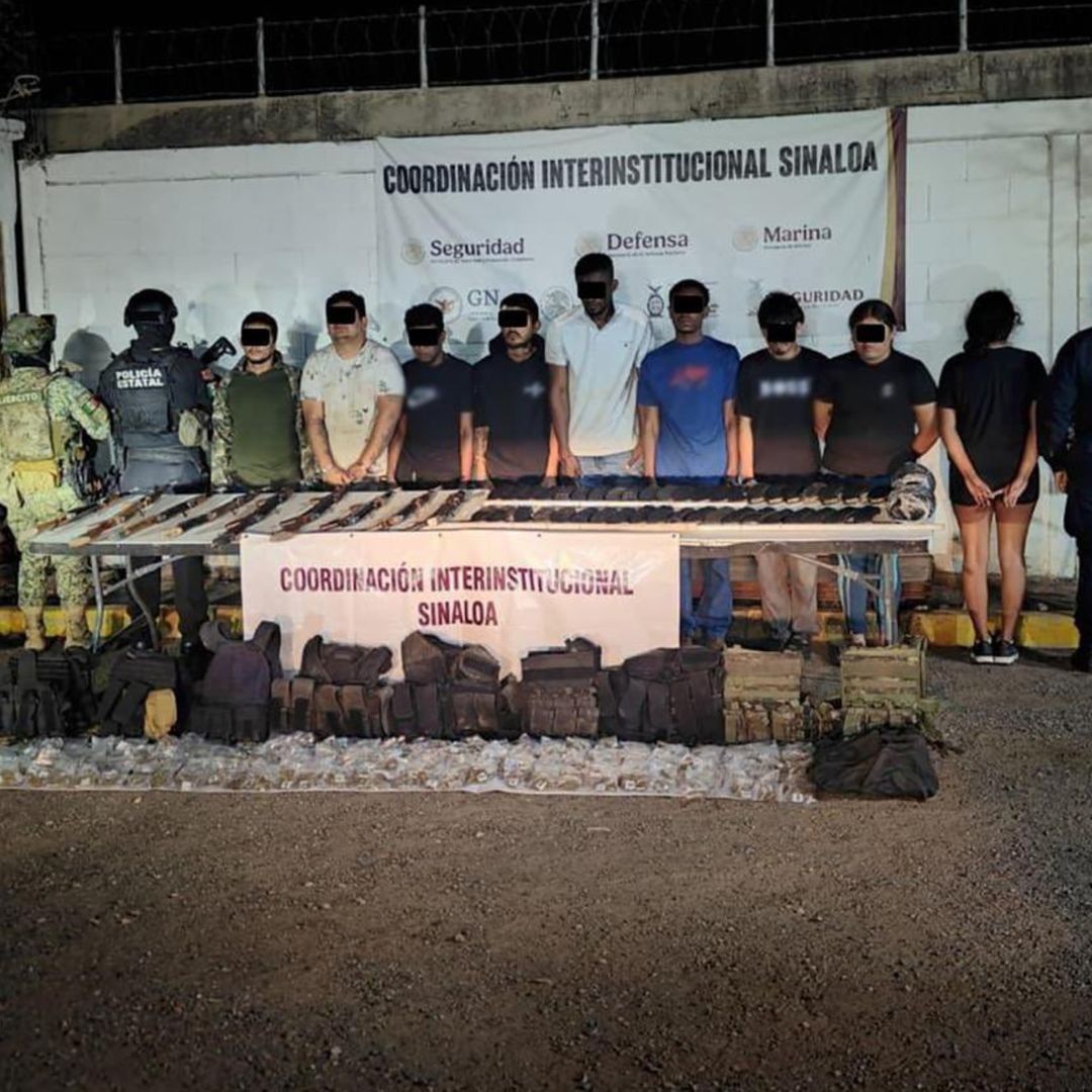 Los integrantes de la célula criminal. Foto: Gabinete de Seguridad
